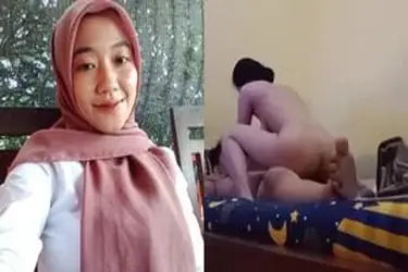 Ukhti Hijab Cantik Pasrah Goyang Atas Kasur